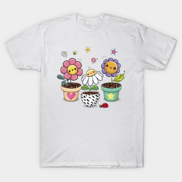 Three cute flowers T-Shirt by Reginast777